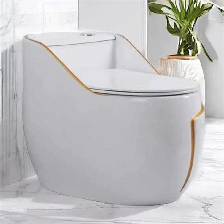 WATERMONY 1.45 Gallons GPF Elongated Comfort Height Floor